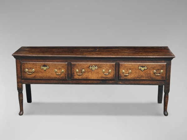 SOLD/18TH CENTURY GEORGE II PERIOD OAK DRESSER BASE
