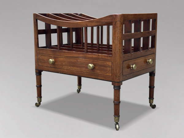 18TH CENTURY GEORGE III PERIOD MAHOGANY CANTERBURY, C1790