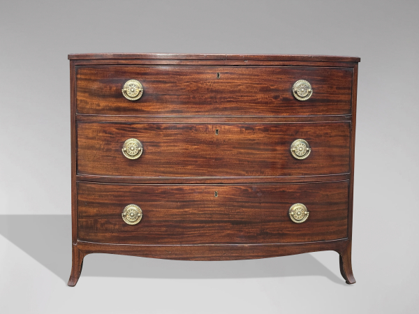 SOLD/18TH CENTURY GEORGE III PERIOD MAHOGANY CHEST OF DRAWERS
