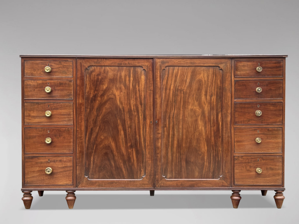 SOLD/18TH CENTURY GEORGE III PERIOD MAHOGANY GENTLEMAN'S PRESS