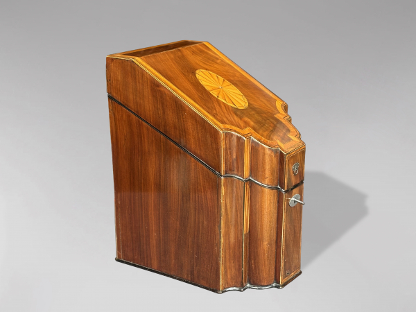 SOLD/18TH CENTURY GEORGE III PERIOD MAHOGANY KNIFE BOX