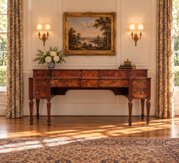 18TH CENTURY GEORGE III PERIOD MAHOGANY SIDEBOARD, C1790