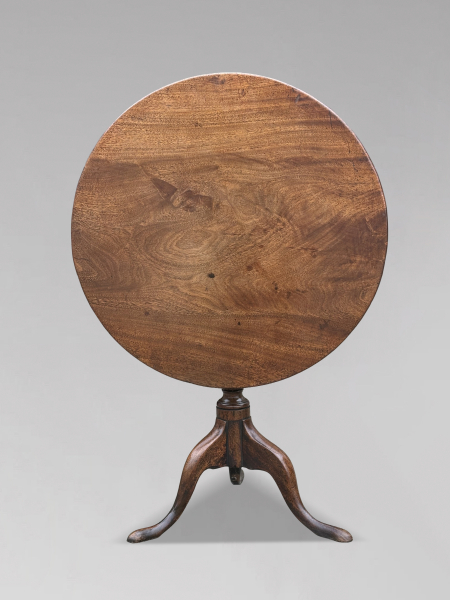 18TH CENTURY GEORGE III PERIOD MAHOGANY TRIPOD TABLE, C1790