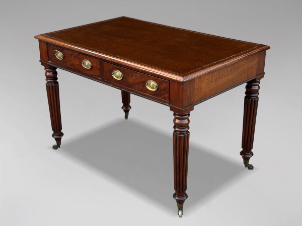 SOLD/18TH CENTURY GEORGE III PERIOD MAHOGANY WRITING TABLE, C1790