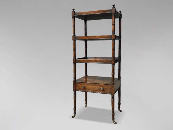 SOLD/EARLY 19TH CENTURY GEORGE III PERIOD ROSEWOOD WHATNOT