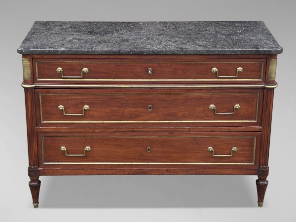 SOLD/18TH CENTURY LOUIS XVI MAHOGANY COMMODE, C1790