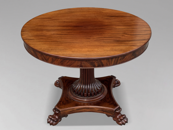 19TH CENTURY FRENCH CHARLES X MAHOGANY CENTRE TABLE, C1830