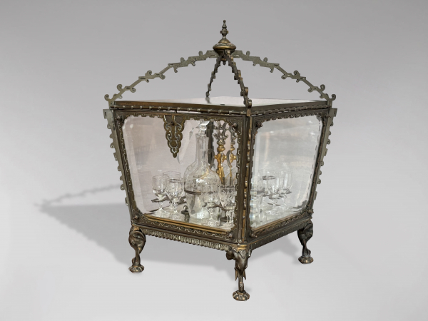 19TH CENTURY FRENCH COLONIAL GLASS CAVE À LIQUEUR, C1880