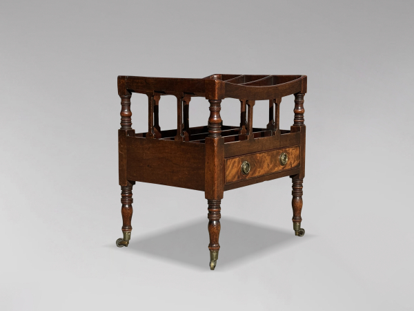 SOLD/19TH CENTURY GEORGE III PERIOD MAHOGANY CANTERBURY