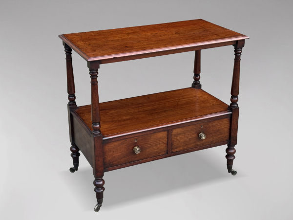 SOLD/19TH CENTURY GEORGE IV MAHOGANY BUFFET SERVER / DUMB WAITER