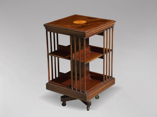 SOLD/19TH CENTURY MAHOGANY REVOLVING BOOKCASE