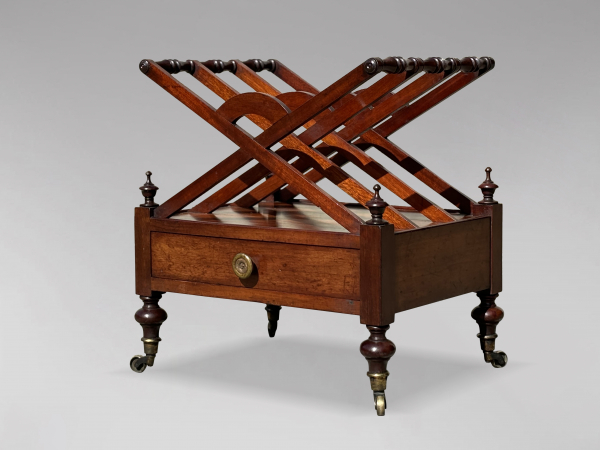 SOLD/19TH CENTURY REGENCY PERIOD MAHOGANY CANTERBURY