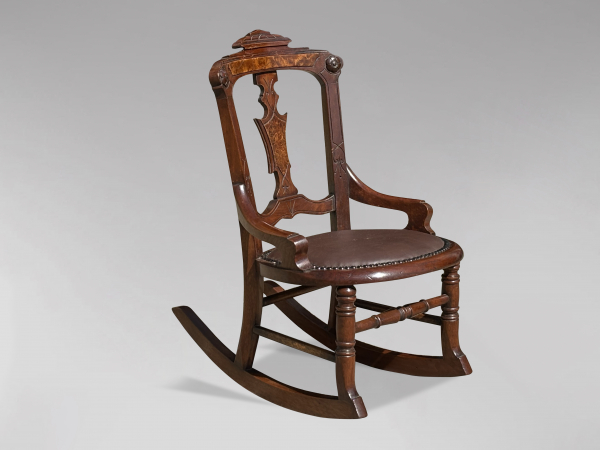 19TH CENTURY VICTORIAN PERIOD CHILD'S ROCKING CHAIR, C1890