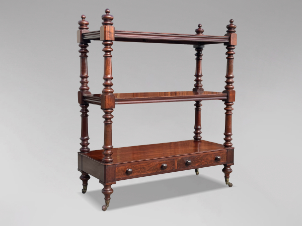 19TH CENTURY VICTORIAN PERIOD MAHOGANY DUMB WAITER, C1860