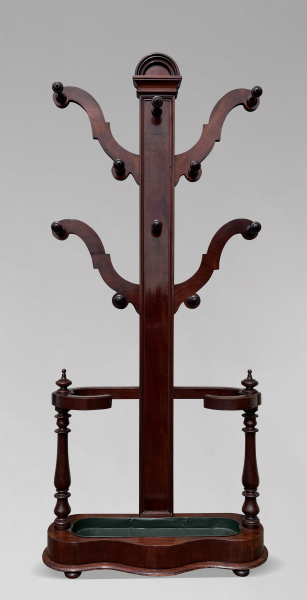 19TH CENTURY VICTORIAN PERIOD MAHOGANY HALL STAND, C1870