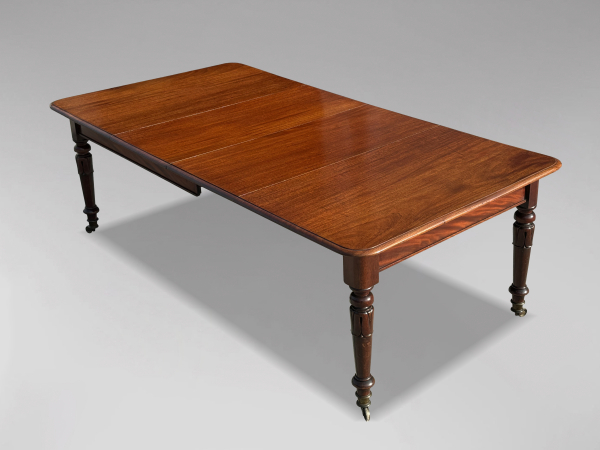 SOLD/19TH CENTURY WILLIAM IV PERIOD MAHOGANY EXTENDING DINING TABLE, C