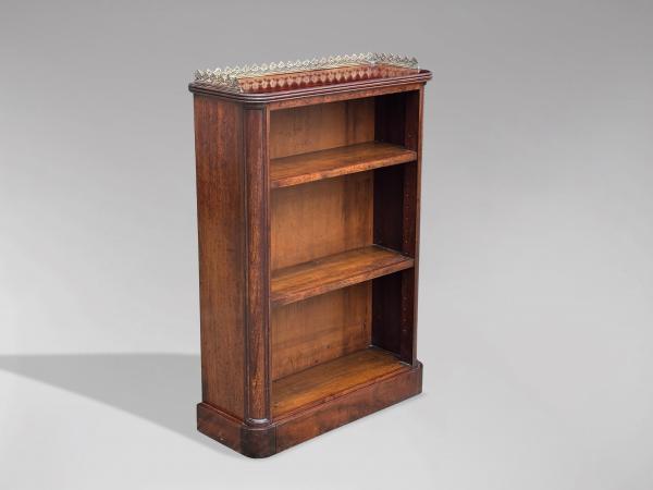 SOLD/19TH CENTURY WILLIAM IV PERIOD MAHOGANY OPEN LOW BOOKCASE