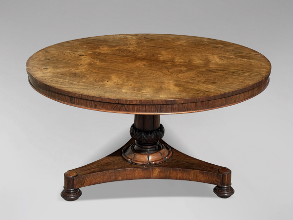 EARLY 19TH CENTURY WILLIAM IV PERIOD ROSEWOOD CENTRE TABLE, C1830