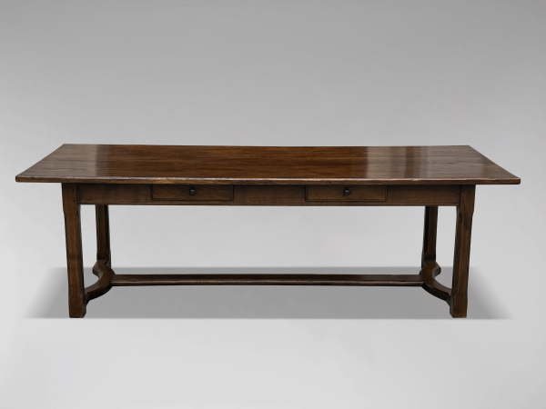 SOLD/LARGE 19TH CENTURY FRENCH OAK FARMHOUSE DINING TABLE, C1880