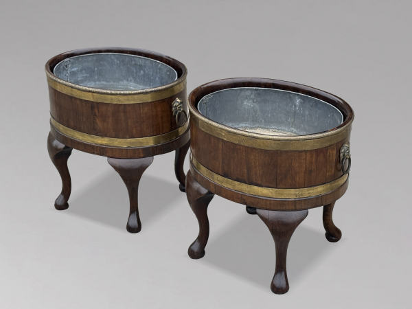 PAIR OF 18TH CENTURY GEORGIAN MAHOGANY WINE COOLERS, C1760