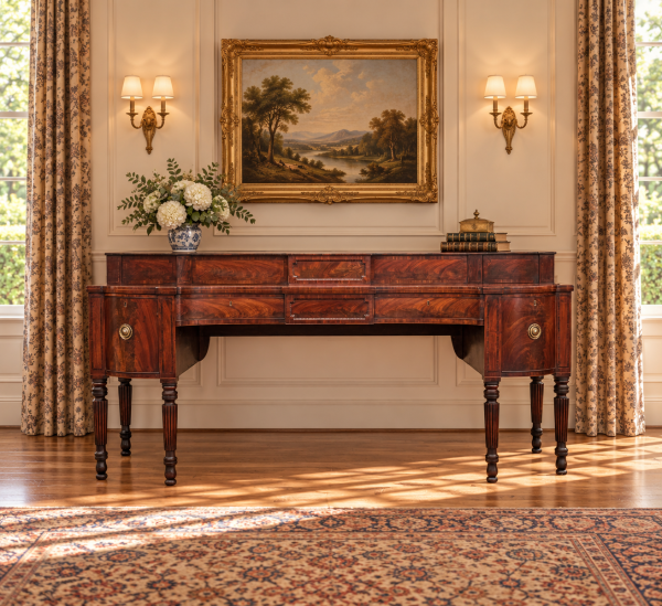 SOLD/18TH CENTURY GEORGE III PERIOD MAHOGANY SIDEBOARD BY GILLOWS